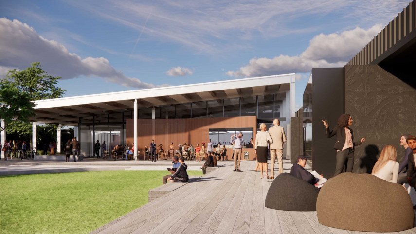 A mock up of Matatiki Hornby Centre pre its opening. 