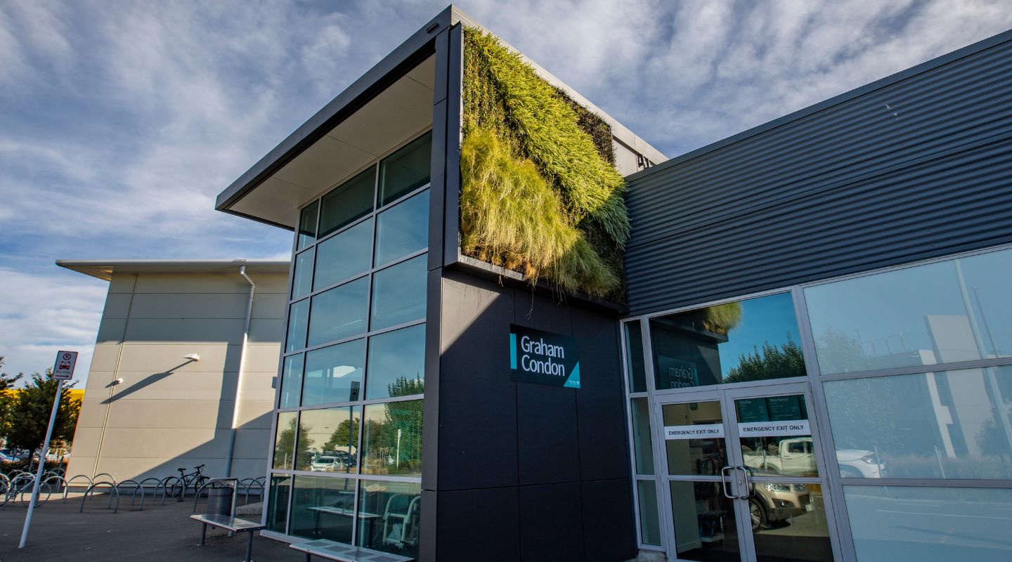 The outside of the Graham Condon building. 