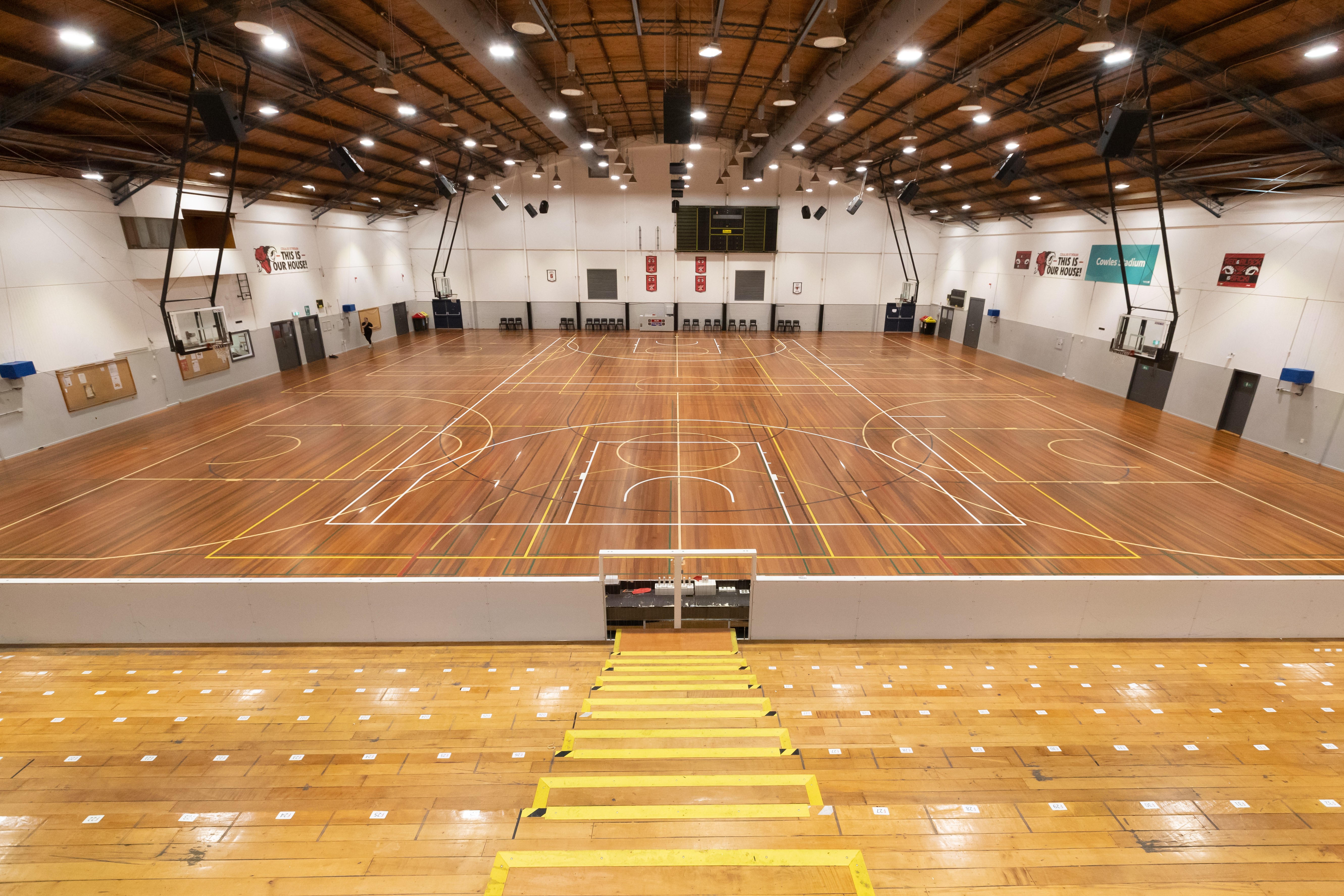 Cowles stadium court. 